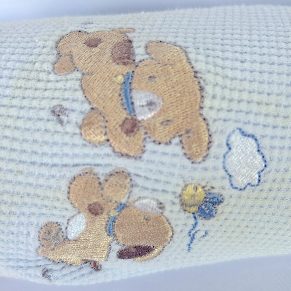 Set Of Three  Pre - Loved  Baby Swaddle Wrap Baby Blue & Green - Picture 5 of 10